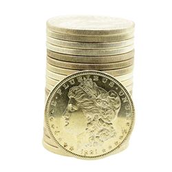 Roll of (20) Brilliant Uncirculated 1881-S $1 Morgan Silver Dollar Coins