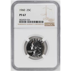 1960 Proof Washington Quarter Coin NGC PF67