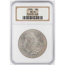 1896 $1 Morgan Silver Dollar Coin NGC MS64