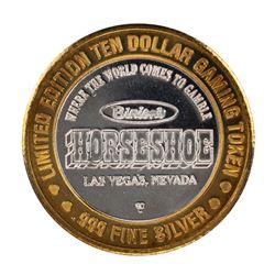 .999 Fine Silver Horseshoe Las Vegas, Nevada $10 Limited Edition Gaming Token