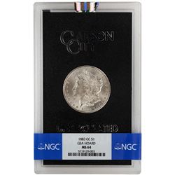 1883-CC $1 Morgan Silver Dollar Coin GSA NGC MS64