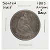 Image 1 : 1853 Arrows & Rays Seated Liberty Half Dollar Coin