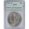 Image 1 : 1901-O $1 Morgan Silver Dollar Coin PCGS MS63 Old Green Rattler