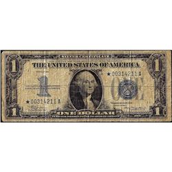 1934 $1 Funny Back Silver Certificate STAR Note