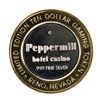 Image 1 : .999 Fine Silver Peppermill Reno, Nevada $10 Limited Edition Gaming Token