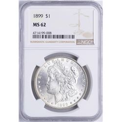 1899 $1 Morgan Silver Dollar Coin NGC MS62