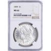 Image 1 : 1899 $1 Morgan Silver Dollar Coin NGC MS62
