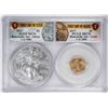 Image 1 : 2017 American Silver & Gold Eagle Bimetallic Set PCGS MS70 First Day of Issue