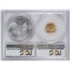 Image 2 : 2017 American Silver & Gold Eagle Bimetallic Set PCGS MS70 First Day of Issue