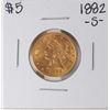 Image 1 : 1882-S $5 Liberty Head Half Eagle Gold Coin