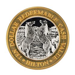 .999 Silver Hilton Reno, Nevada $10 Casino Limited Edition Gaming Token