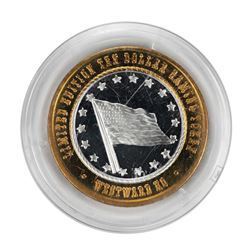.999 Silver Westward Ho Casino Las Vegas $10 Casino Gaming Token Limited Edition