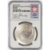 Image 1 : 2014-P $1 Baseball Hall Of Fame Silver Coin  NGC MS69 Tom Lasorda