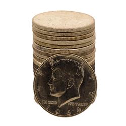 Roll of (20) Brilliant Uncirculated 1964 Kennedy Half Dollar Coins