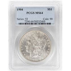 1904 $1 Morgan Silver Dollar Coin PCGS MS64