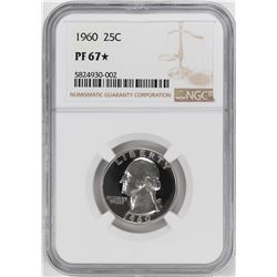 1960 Proof Washington Quarter Coin NGC PF67 Star