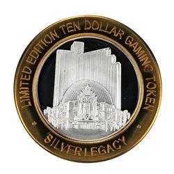 .999 Fine Silver Silver Legacy Reno, Nevada $10 Limited Edition Gaming Token