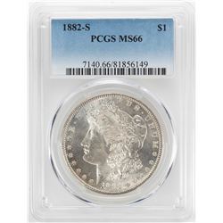 1882-S $1 Morgan Silver Dollar Coin PCGS MS66