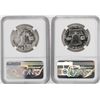 Image 2 : Lot of (2) 1956 Type 2 Proof Franklin Half Dollar Coins NGC PF67