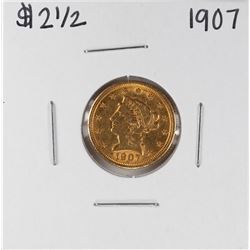 1907 $2 1/2 Liberty Head Quarter Eagle Gold Coin