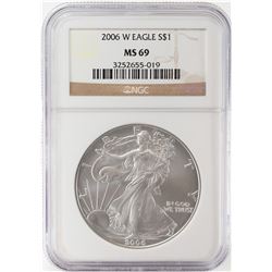 2006-W $1 American Silver Eagle Coin NGC MS69