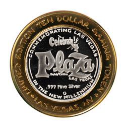 .999 Silver Plaza Las Vegas, NV $10 Casino Limited Edition Gaming Token
