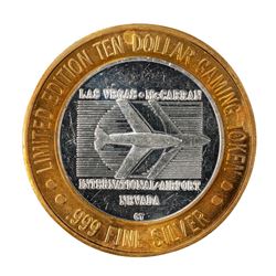 .999 Silver McCarran International Airport $10 Casino Limited Edition Gaming Token