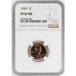 1959 Proof Lincoln Memorial Cent Coin NGC PF67RD