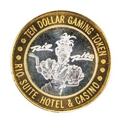 .999 Silver Rio Suite Hotel & Casino Las Vegas $10 Limited Edition Gaming Token