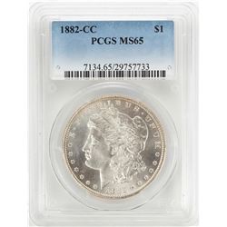 1882-CC $1 Morgan Silver Dollar Coin PCGS MS65
