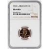 Image 1 : 1960 Large Date Proof Lincoln Memorial Cent Coin NGC PF68RD