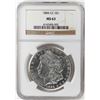 Image 1 : 1884-CC $1 Morgan Silver Dollar Coin NGC MS63
