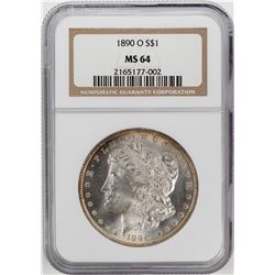 1890-O $1 Morgan Silver Dollar Coin NGC MS64