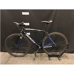 NAVY AND YELLOW SPECIALIZED ALLEZ SPORT ROAD BIKE WITH FLIP-FLOP
