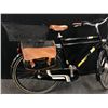 Image 2 : BLACK MOTORINO ELECTRIC ASSIST 3 SPEED CRUISER BIKE WITH SADDLE BAG, NO KEY, NO CHARGER