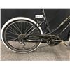 Image 2 : BLACK SIMPLE 7 SPEED CRUISER BIKE, BENT FRONT RIM CAUSING BRAKES TO RUB