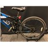 Image 8 : BLACK AND BLUE NAKAMURA MONSTER 21 SPEED FULL SUSPENSION TRAIL BIKE, 18" FRAME SIZE