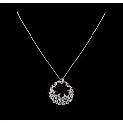 14KT White Gold 3.14 ctw Diamond Pendant With Chain