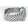 Image 7 : Rolex Mens Stainless Steel Diamond Lugs Green Diamond & Emerald Datejust Wristwa