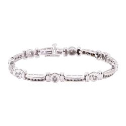 2.05 ctw Diamond Bracelet - 14KT White Gold