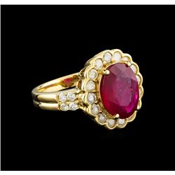 14KT Yellow Gold 3.44 ctw Ruby and Diamond Ring