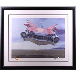 Harold James Cleworth Retrofuturism Pink Cadillac Limited Edition Lithograph