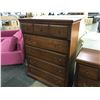 Image 2 : CHERRY HIGH BOY CHEST AND MATCHING 6' DRESSER