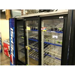 QBD 3 DOOR COMMERCIAL BEVERAGE DISPLAY FRIDGE