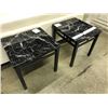 Image 2 : STONE TOP METAL BASE 4' X 2' COFFEE TABLE WITH 2 MATCHING END TABLES