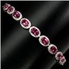 Image 1 : Natural 6x4mm AAA Pink Topaz Bracelet