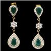 Image 1 : Natural Untreated Top Green Emerald Earrings
