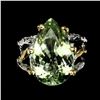 Image 3 : Natural Green Amethyst Two Tone Ring