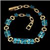 Image 2 : Magnificent Oval & Round AAA Neon Blue Apatite Bracelet