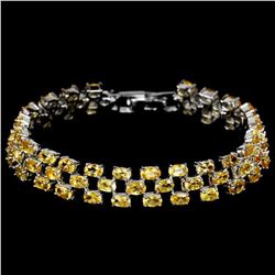 NATURAL ORANGISH YELLOW CITRINE Bracelet